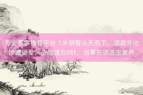 专业赛事推荐平台 1米钢管从天而下，须眉外出惨遭砸晕，头部缝合8针，当事东说念主发声