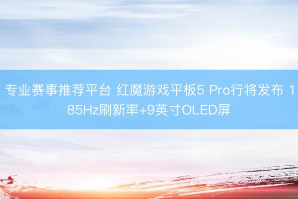 专业赛事推荐平台 红魔游戏平板5 Pro行将发布 185Hz刷新率+9英寸OLED屏