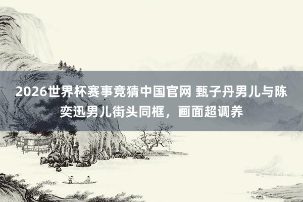 2026世界杯赛事竞猜中国官网 甄子丹男儿与陈奕迅男儿街头同框，画面超调养